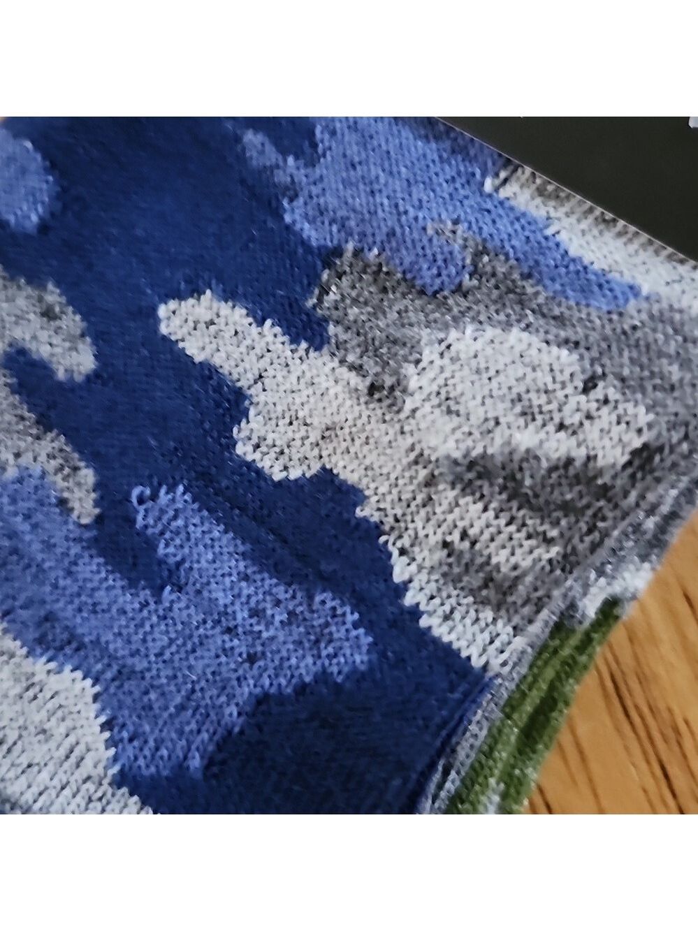 New 3 Pair Beverly Hills Polo Club Low Cut Socks Blue Camo Green Camouflage Kids - Picture 9 of 11